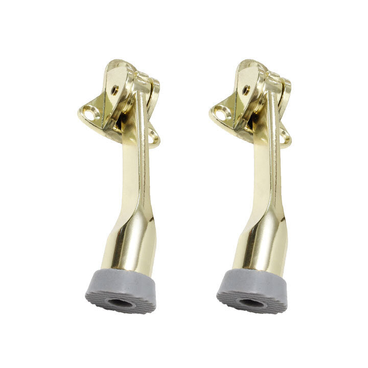 Kickdown Door Stop | Premium Holder Flip Doorstop 4" - 2 Pack