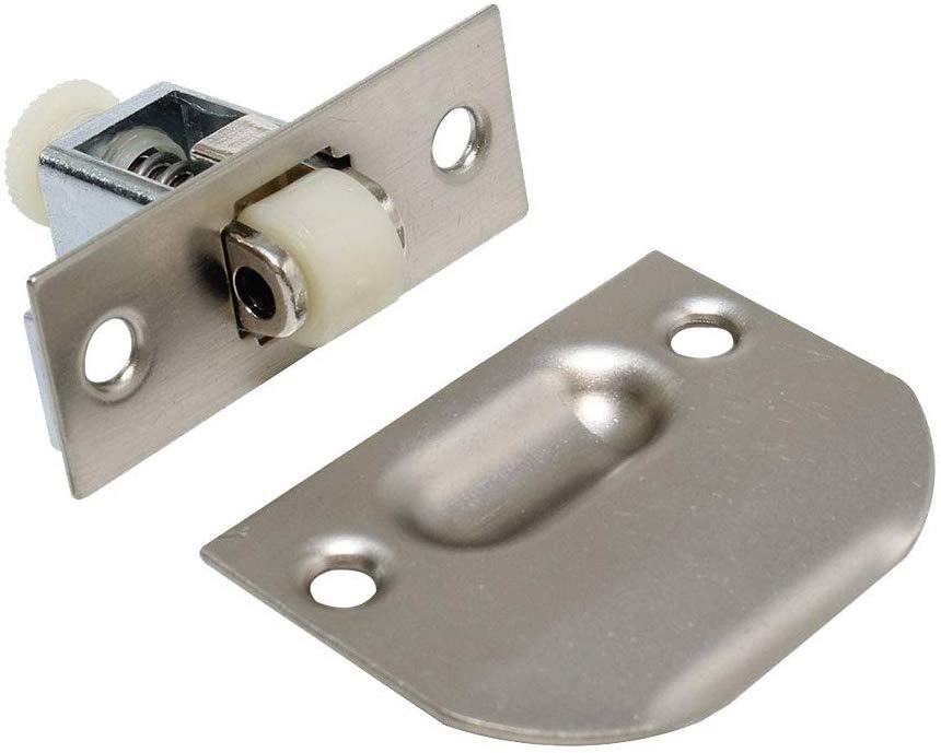 litepak-Closet-Door-Drive-in Roller-Catch-Strike-Plate-satin-nickel