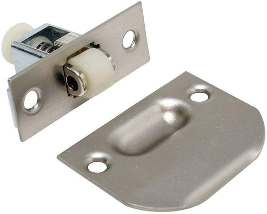 litepak-Closet-Door-Drive-in Roller-Catch-Strike-Plate-satin-nickel