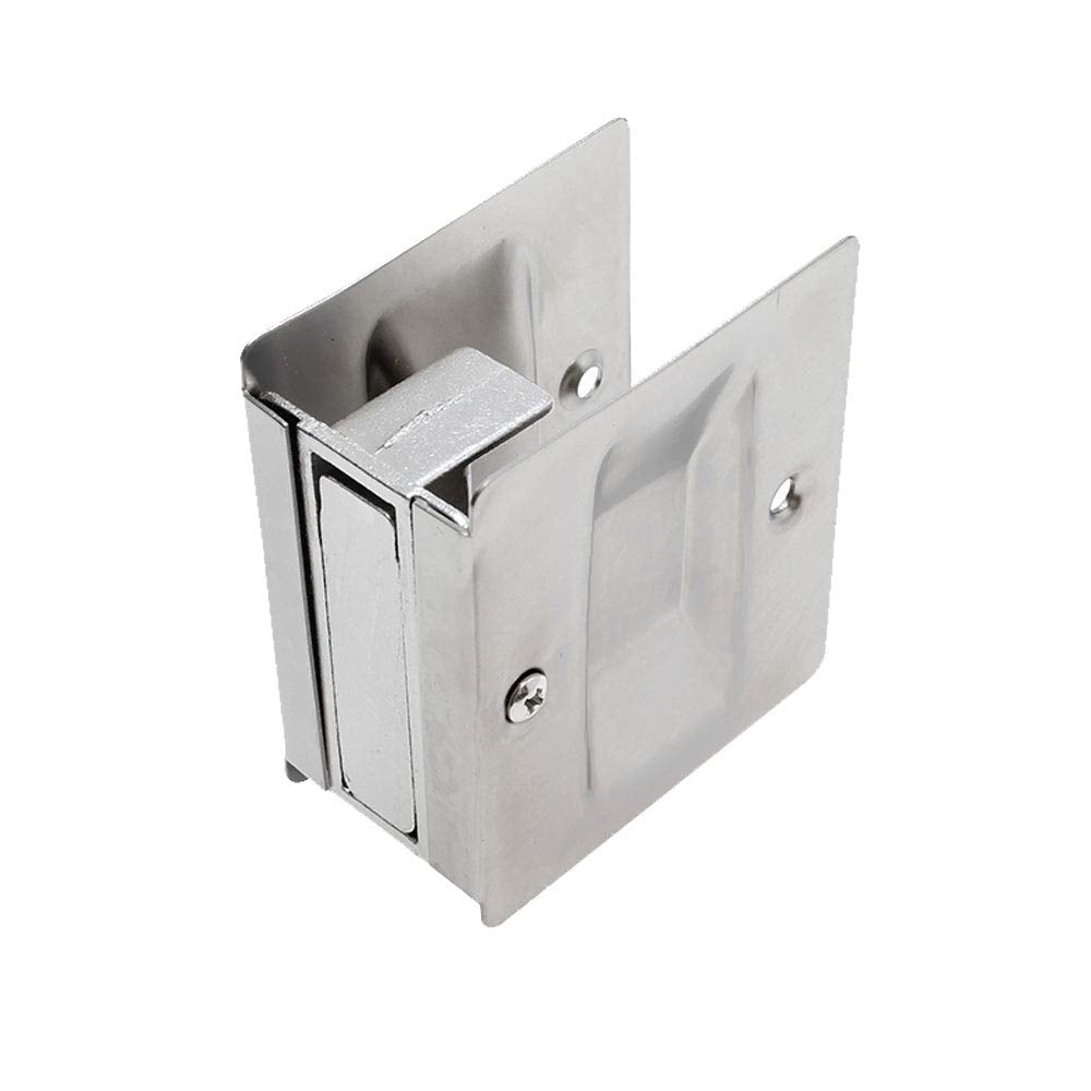 litepak-Closet-Door-Drive-in Ball-Catch-Strike-Plate-satin-nickel