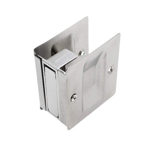 litepak-Closet-Door-Drive-in Ball-Catch-Strike-Plate-satin-nickel