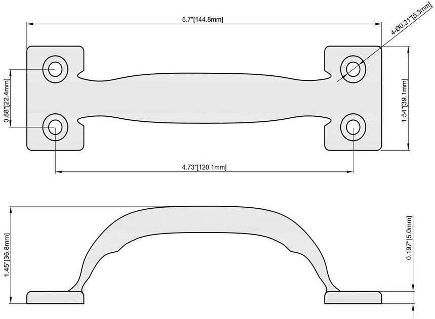 Premium Utility Pull Handle 5-3/4" -15 Pack