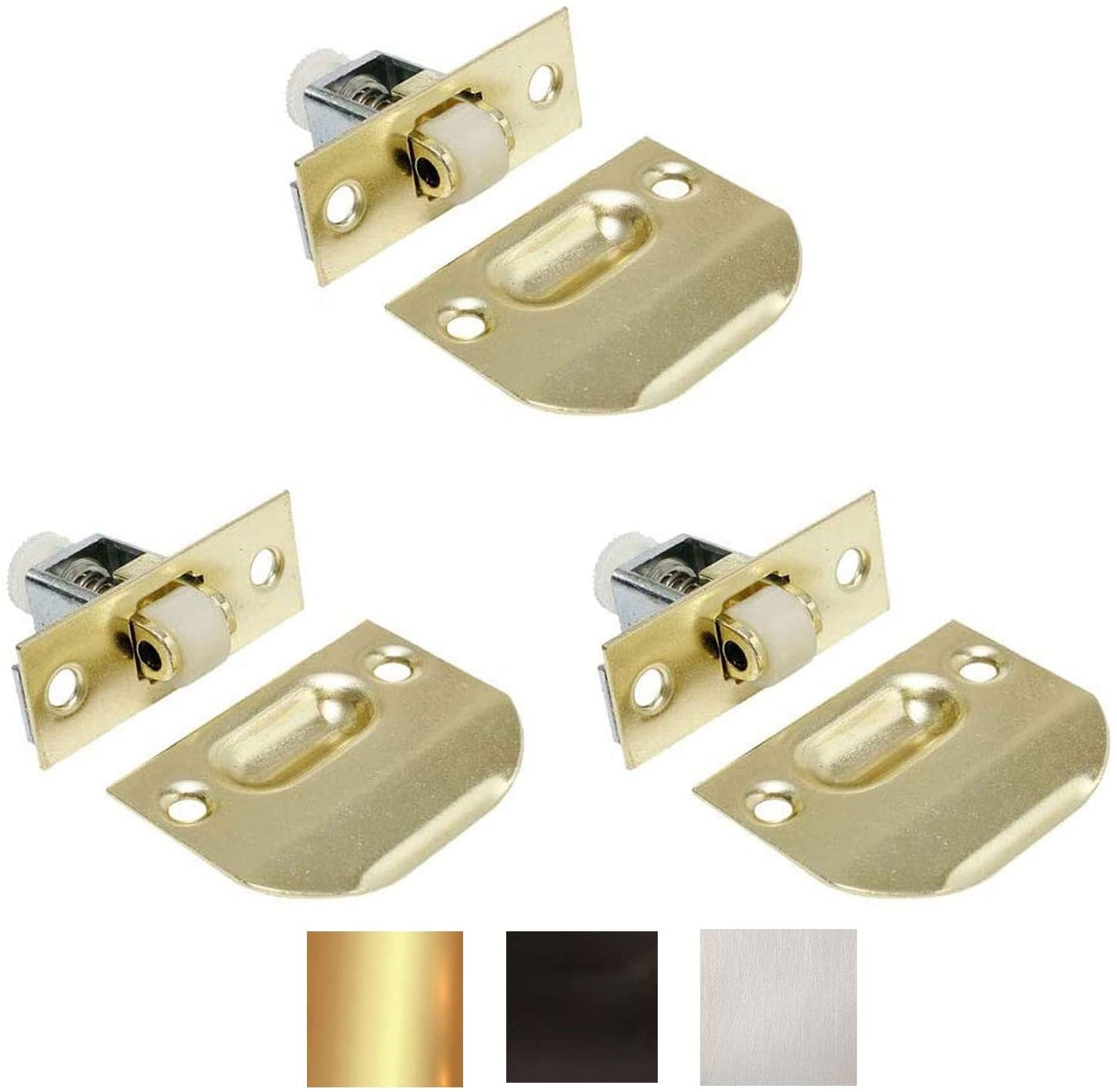 Adjustable Roller Catch Latch Closet Door Cabinet - 3 Pack