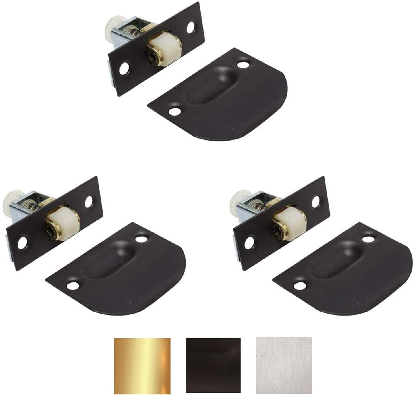Adjustable Roller Catch Latch Closet Door Cabinet - 3 Pack