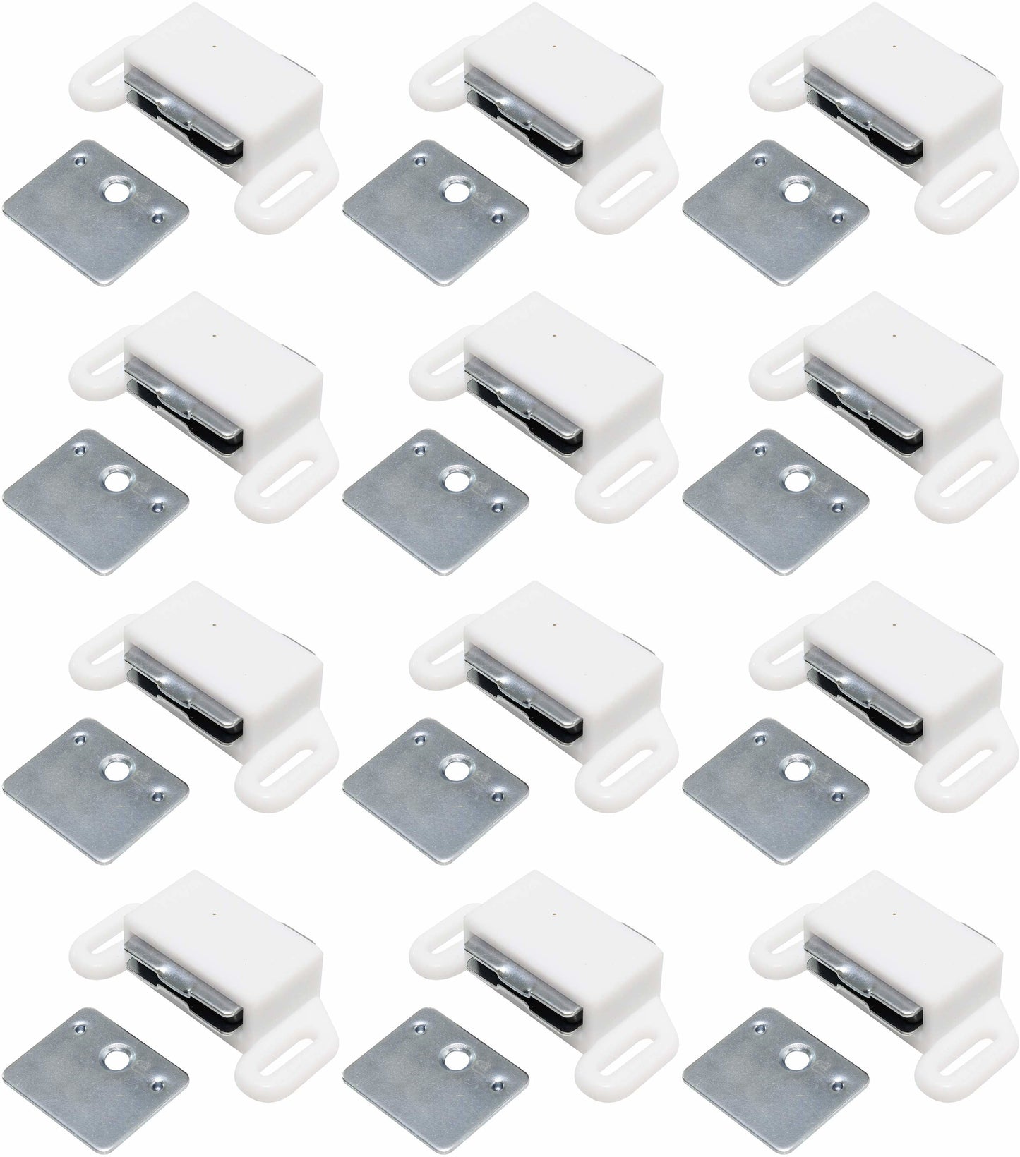 Magnetic Door Catch Hardware Strike Plate Screws - 12 Pack