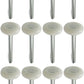 Nylon Garage Door Rollers, 4" Stem, 7/16" Diameter - 12 Pack