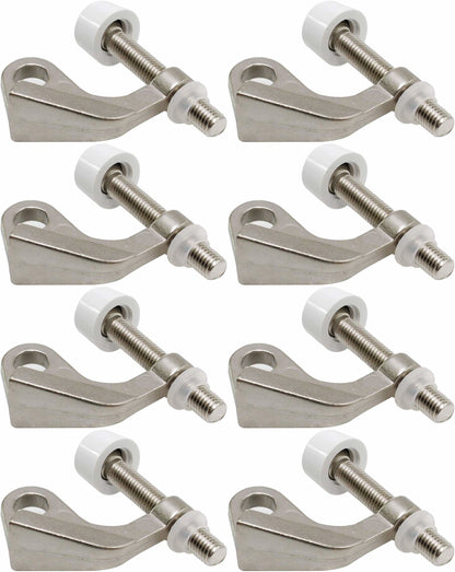 Hinge Pin Door Stop Adjustable Saver Easy Install - 8 Pack